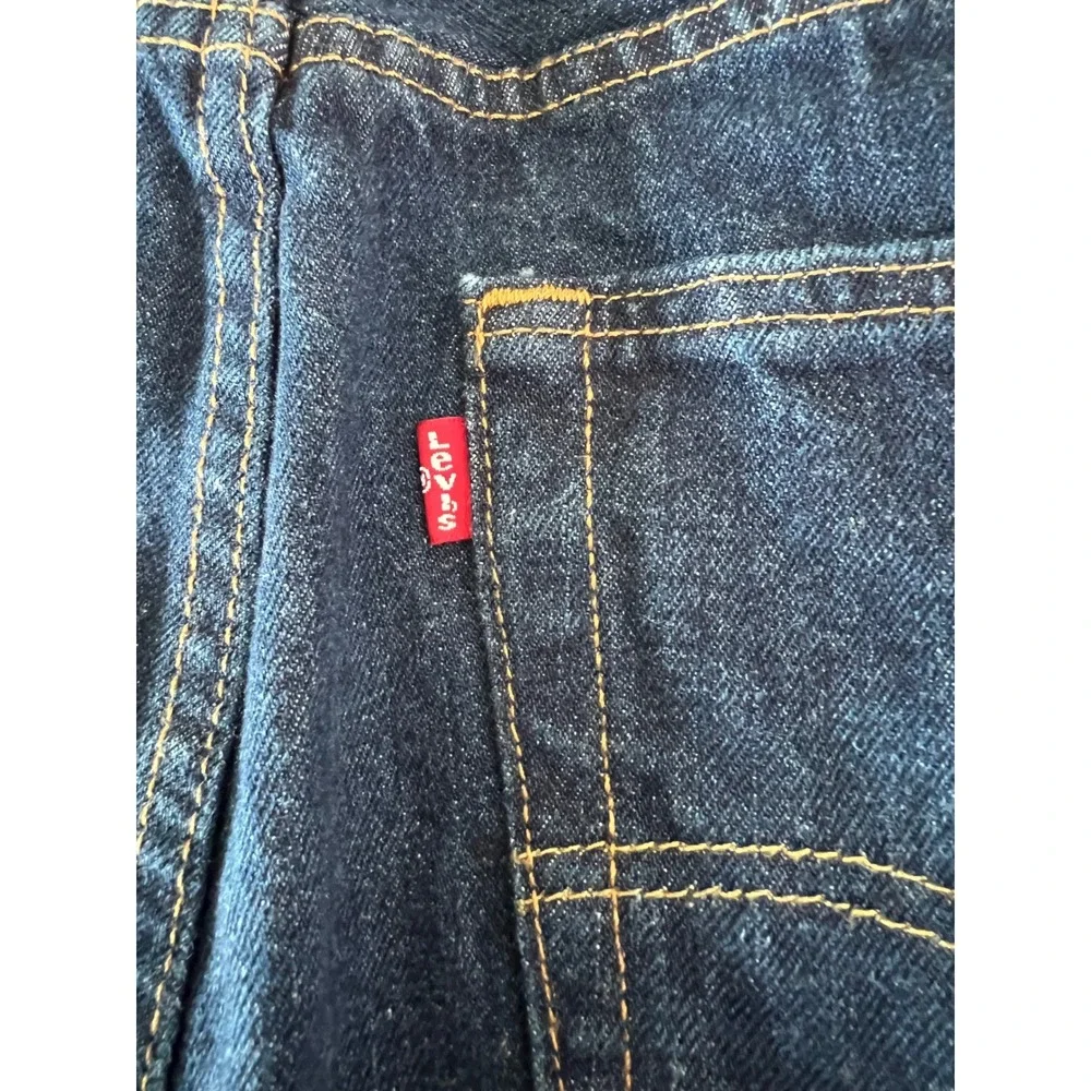 Levis 501 Original Fit Mens Dark Wash Blue Straight Leg Denim Jeans 36x30